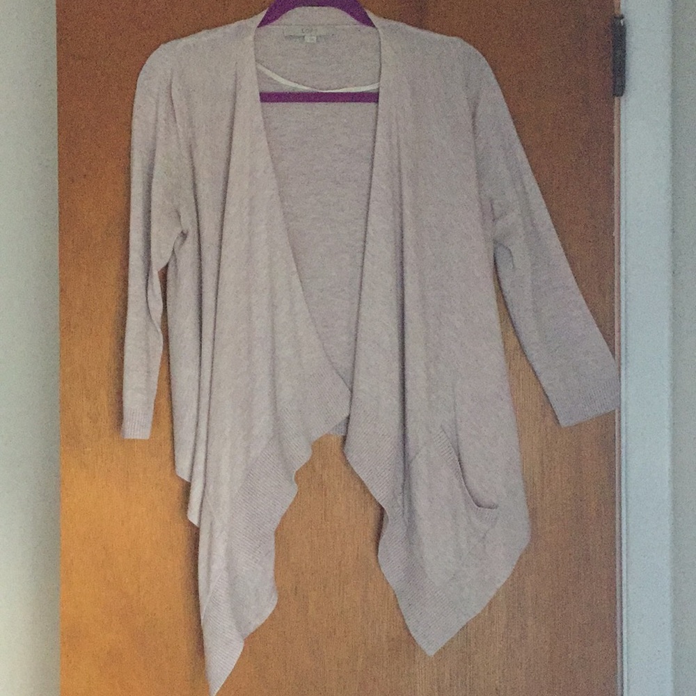 LOFT drapey 3/4 sleeve cardigan
